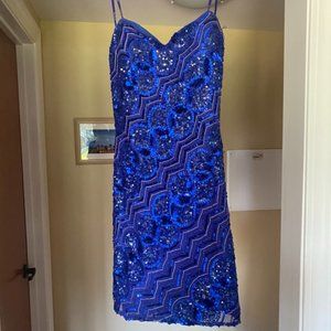 Royal Blue Scala Sequin Minidress